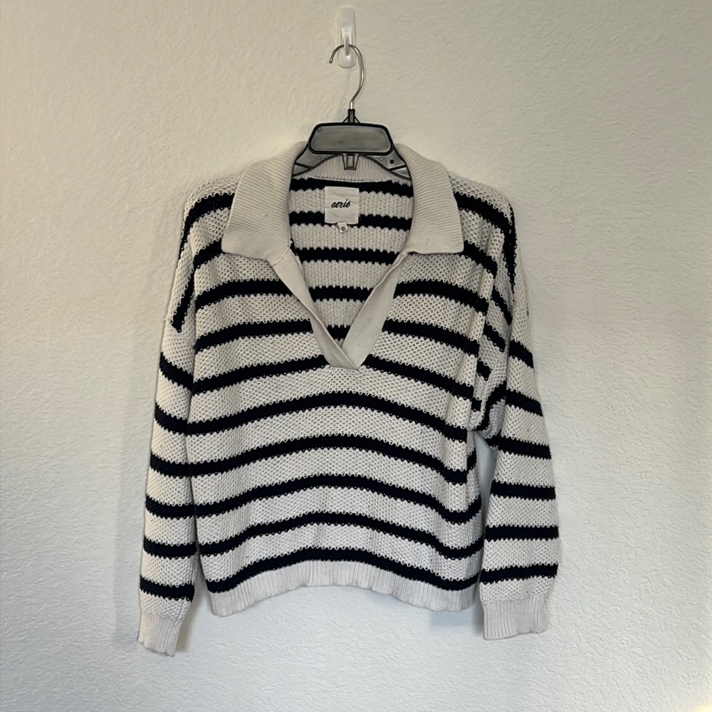 Aerie Knit Polo Long Sleeve